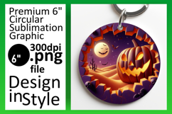 Gorgeous Circle Design for Sublimation , 3D Pumpkin Product Image 1