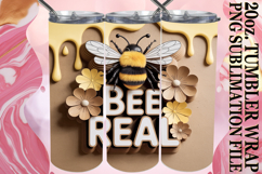 Unique horizons 20oz tumbler wrap, Bee Quote Product Image 1