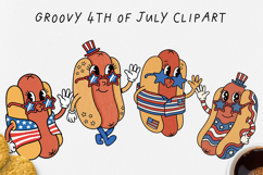 Groovy 4th of July Clipart Bundle 80 PNG Product Image 15