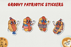 Groovy Patriotic Printable Stickers Bundle PNG. Product Image 13