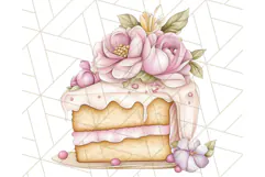Pastel Tea Clip Art PNG with Sweets and Floral Accents Png Product Image 4