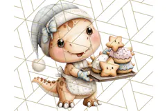 Christmas Dinosaur Party Png, Dino Clipart PNG Product Image 4