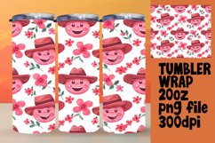 Whimsical Smile Pattern Tumbler Wrap Designs 20oz Product Image 1
