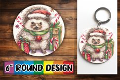 Christmas Round Design - Watercolor PNG Product Image 1