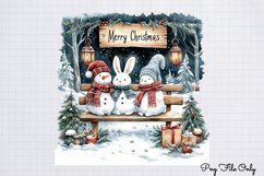 White Rustic Christmas Clipart PNG Product Image 1