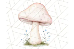 Pastel Blue Fairy Garden Clipart, Enchanted Cottagecore Png Product Image 4