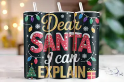 Dear Santa I can Explain Tumbler Wrap | Christmas Product Image 1