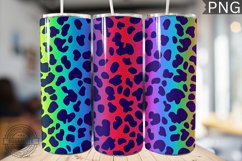 Rainbow Leopard Print Tumbler Wrap - High Quality 300 Dpi Product Image 1