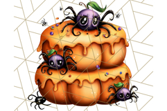 Whimsical Halloween Cake Clipart PNG, Spooky Desserts Product Image 4
