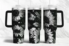 40oz Tumbler laser svg wrap|Sunflowers and Butterflies Product Image 3