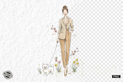 Stylish Spring Girl Clipart Product Image 2