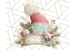 Pastel Christmas Clipart, Mint and Blush Holiday PNG Product Image 4