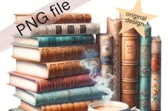 Coffee and Books Digital Clipart Product Image 2