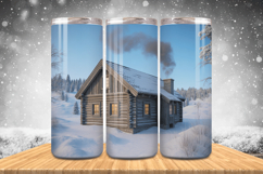 Winter Wonderland Snowflake PNG, Icy Tree 20oz Tumbler wrap Product Image 1