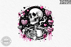 Valentine&#039;s Day Skeleton PNG - Valentine Clipart Sublimation Product Image 1