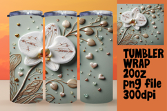 Trendy 20oz Design for Sublimation , 3D Flower Product Image 1