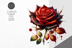 Halloween clipart, Red rose clipart, Autumn clipart Product Image 1