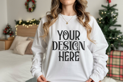 Ash Gildan 18500 Sweatshirt Mockup, Unisex mockups Product Image 1