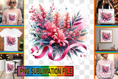 Bright TSHIRT Art Ideas PNG, Flowers Product Image 1