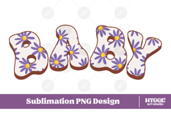 baby Png Retro Flowers Mother&#039;s Day Floral Mom Sublimation Product Image 1