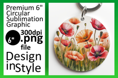 Sophisticated Round Design Coaster Art , Flowers Product Image 1