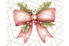Muted Cozy Christmas Bows PNG Clipart, Winter Holiday Png Product Image 4