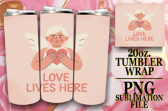 Bright love 20oz tumbler wrap, Cupid Product Image 1