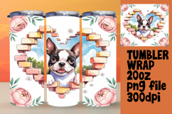 20oz Tumbler Template for Personal Use , Cute Dog Product Image 1