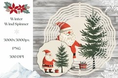 Christmas Tree Wind Spinner, Santa Claus Sublimation Design Product Image 1