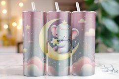 Elephant Valentine&#039;s Day Tumbler Wrap Sublimation Product Image 1