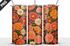 Flowers Tumbler Wrap | Sublimation Design | Tumble PNG Product Image 4