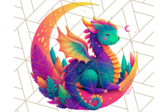 Cute Fantasy Dragon Clipart PNG, Bold Baby Dragon Clip Art Product Image 4