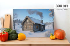 Winter Christmas Wonderland Cutting Board PNG Sublimation Product Image 1