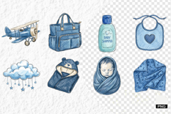 Blue Baby Boy Nursery Clipart Product Image 1