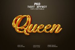 Queen 3d Editable Text Effect Style Product Image 1