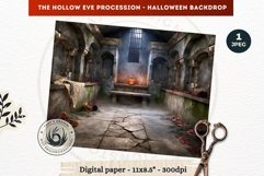 Gothic Halloween background - Hollow Eve Procession Backdrop Product Image 1