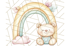 Pastel Plushie Rainbow Clipart PNG, Nursery Baby Animals Png Product Image 4