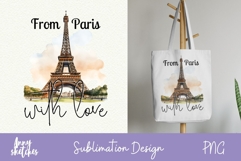 Eiffel Tower Paris Sublimation Design France Clipart PNG Product Image 2