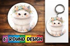 Whimsical Cat Lover Keychain Design Product Image 1
