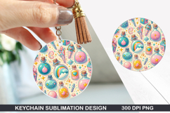 Halloween Keychain Sublimation -Halloween Keychain PNG Product Image 1