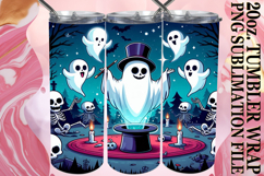 Vibrant Thoughts 20oz tumbler wrap, Ghost Product Image 1