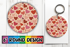 Enchanted Round Coasters Design, Valentine's Pattern Product Image 1