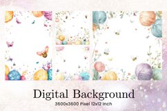 Flower Pattern Background Wallpaper Digital Paper_48 Product Image 1