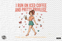 Coquette Summer Girl &amp; Coffee PNG Product Image 1