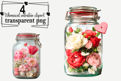 Whimsical Valentine Clipart Watercolor PNG Product Image 1