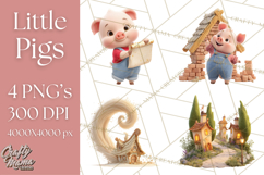 Storybook Piglets Fairy Tale Storybook PNG Clipart Product Image 1