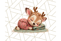 Santa’s Pajama Day Clipart, Cute Christmas Bedtime PNG Product Image 4