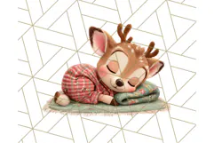 Santa’s Pajama Day Clipart, Cute Christmas Bedtime PNG Product Image 4