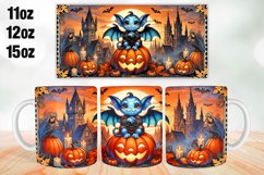 Halloween Bat Mug Wrap Sublimation 11oz, 12oz, 15oz Product Image 1