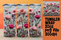 Spring 3D Floral Tumbler Wrap - Floral Marvel Product Image 1